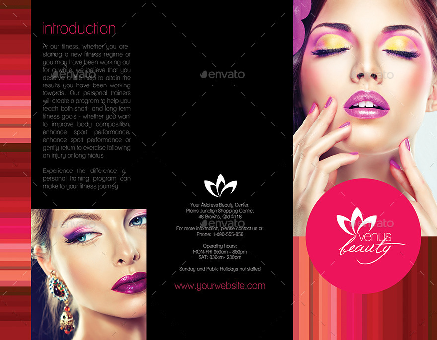 Beauty Salon Tri Fold Brochure Example