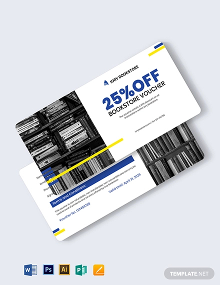 Book Store Shopping Voucher Template