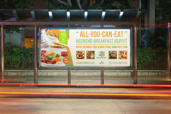 breakfast restaurant billboard