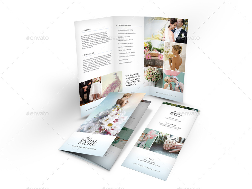 bridal studio trifold brochure