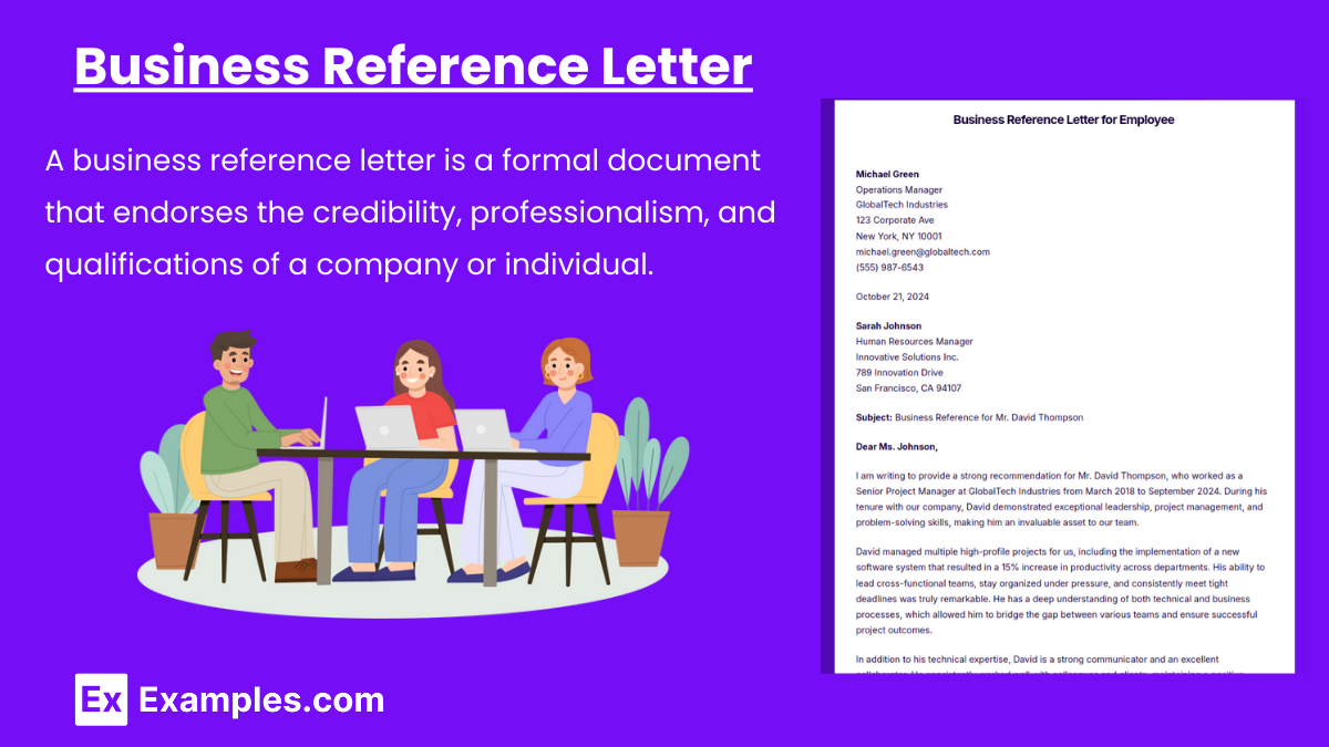 Business Reference Letter