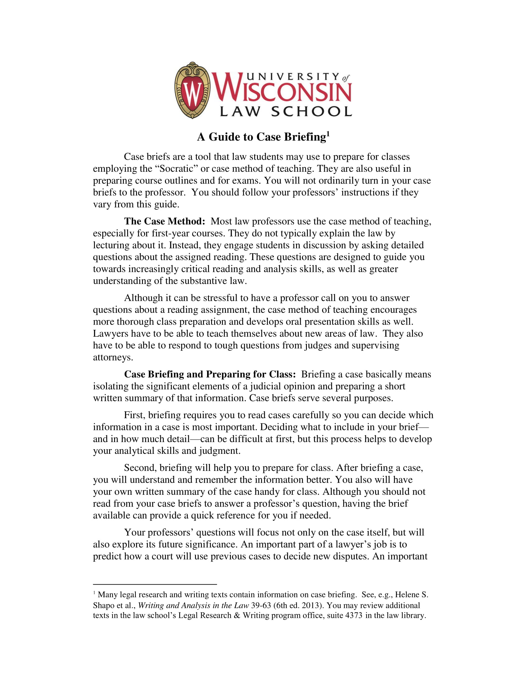 Legal Brief Case Brief Sample PDF Template