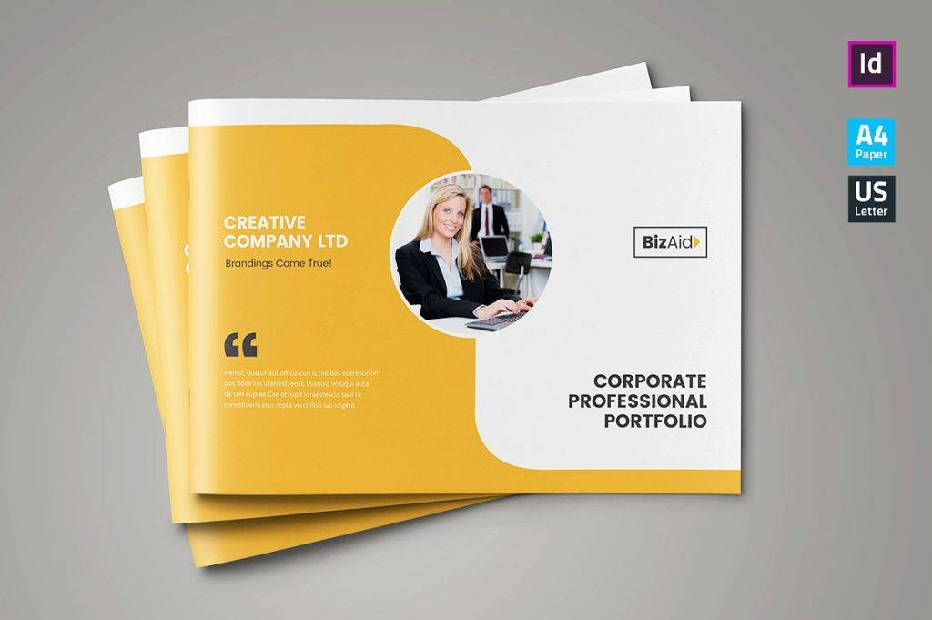 company profile landscape brochure example