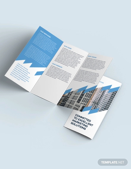 Construction Marketing Tri Fold Brochure Template
