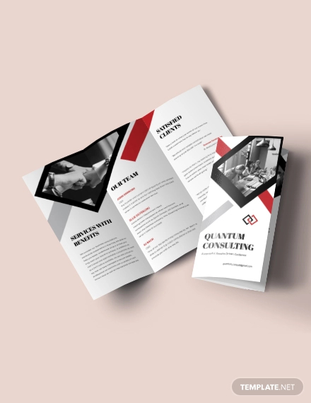 consulting tri fold brochure template