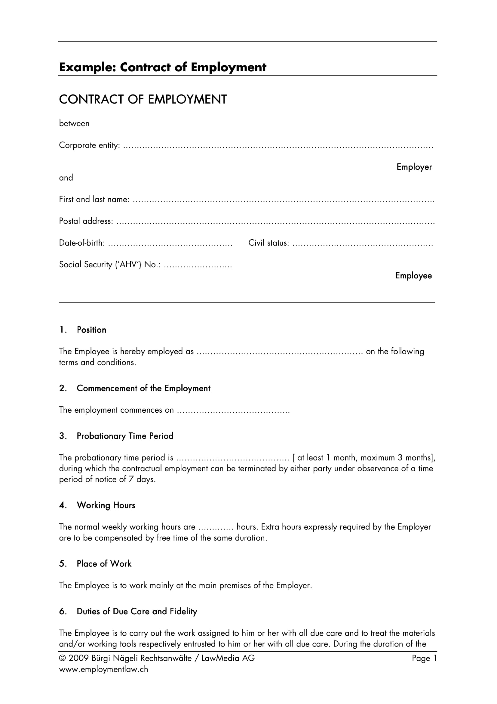 21+ Employment Contract Templates Docs, Word, Pages Examples