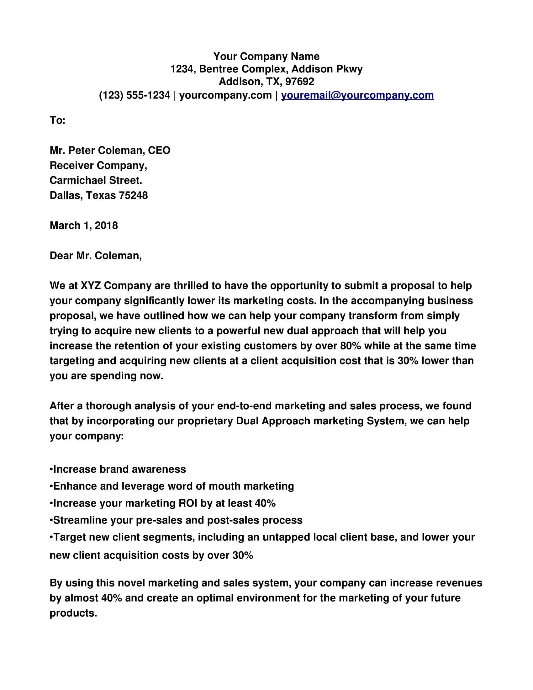 cover letter for business proposal examples