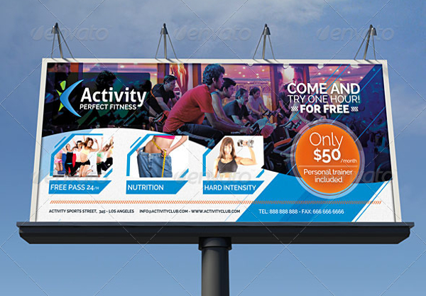 Fitness and Gym Business Signage Billboard