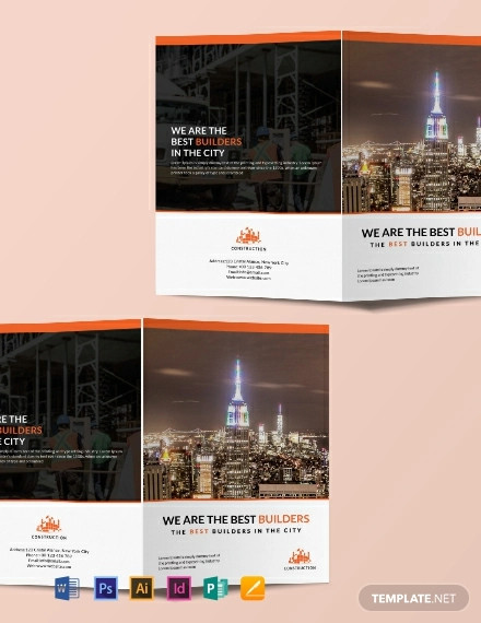 Free Building Construction Brochure Template