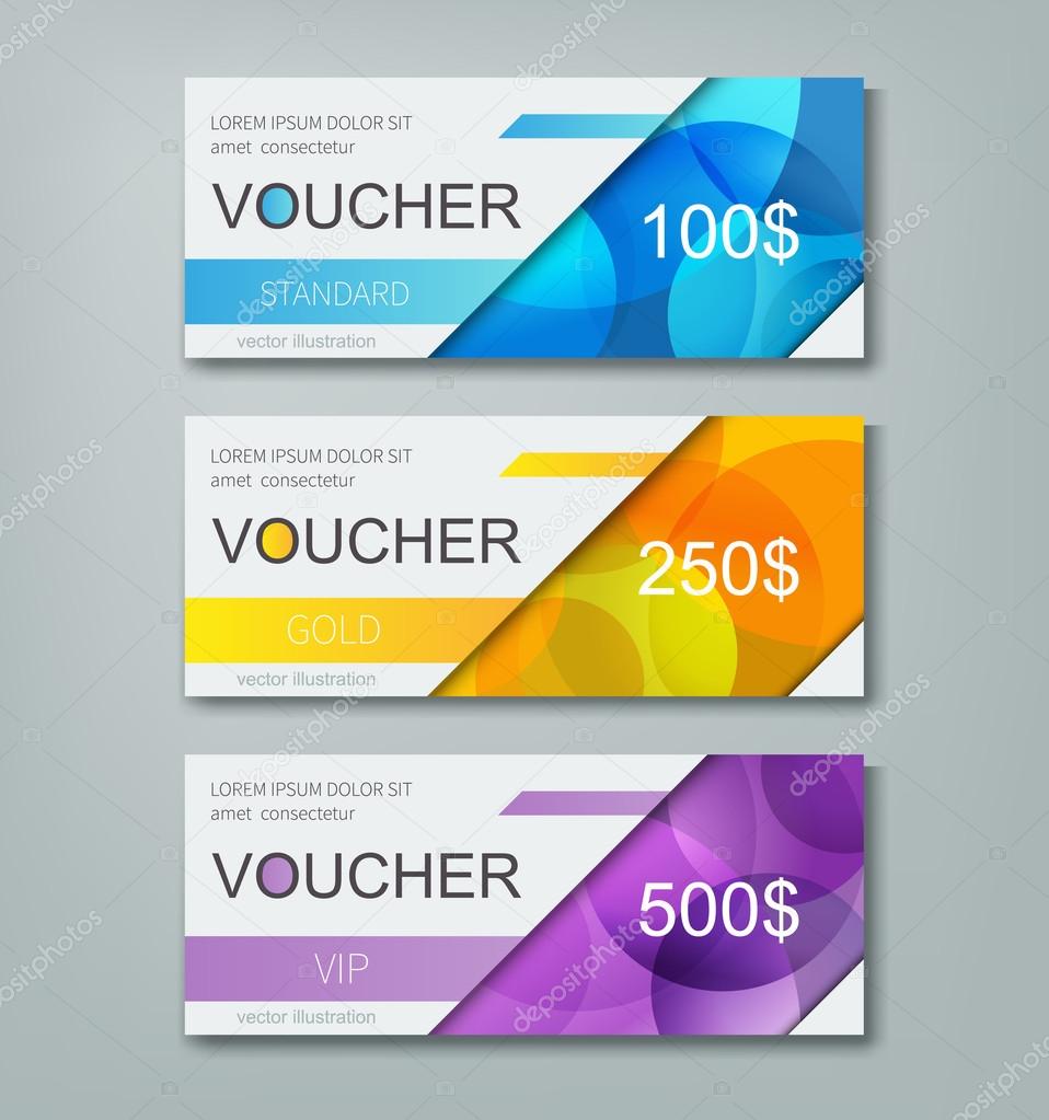 gift voucher template with different cost