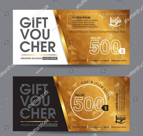 gift voucher template with premium pattern