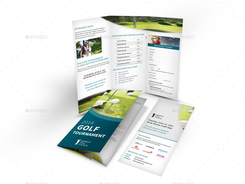 Golf Tournament Trifold Brochure