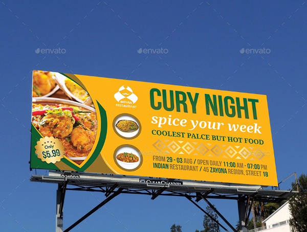 Indian Restaurant Billboard