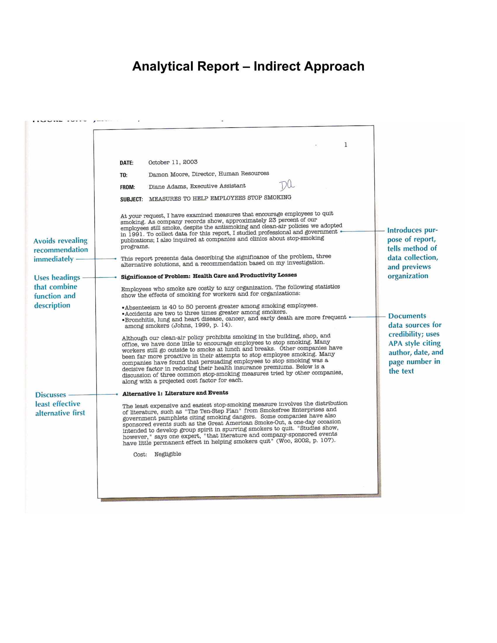 analytical report sample pdf