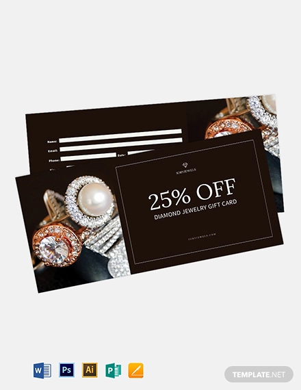 jewelry shopping voucher template