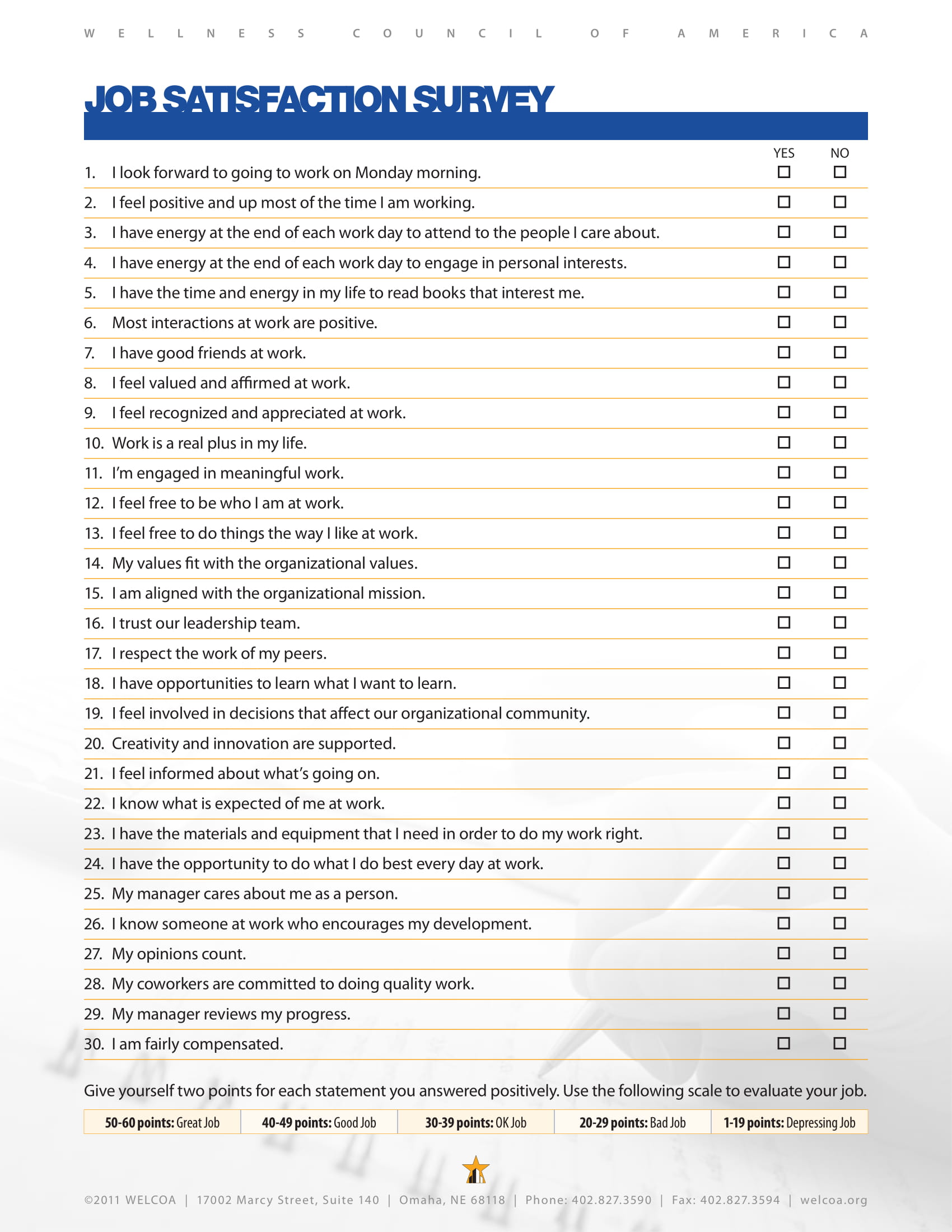 Job Satisfaction Survey Examples 6+ PDF, Word Examples