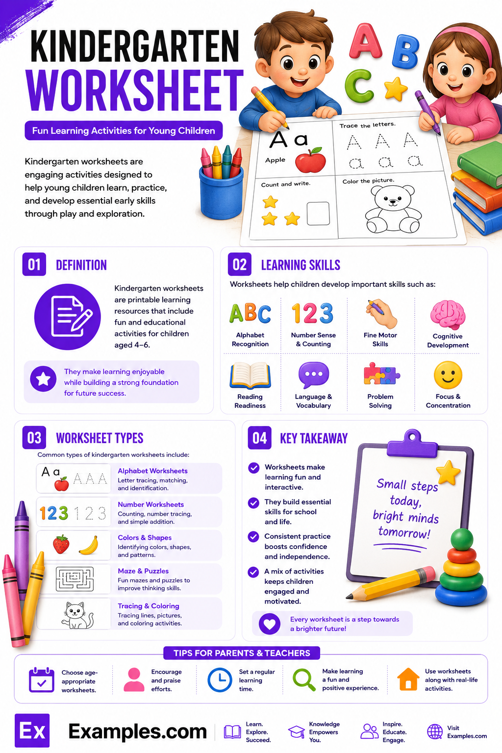 8+ Kindergarten Worksheet Examples