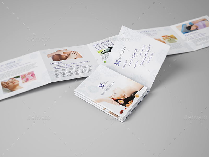 massage clinic sample mini booklet brochure example
