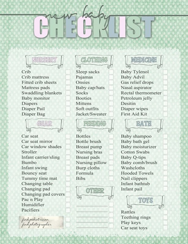 new baby sample checklist1