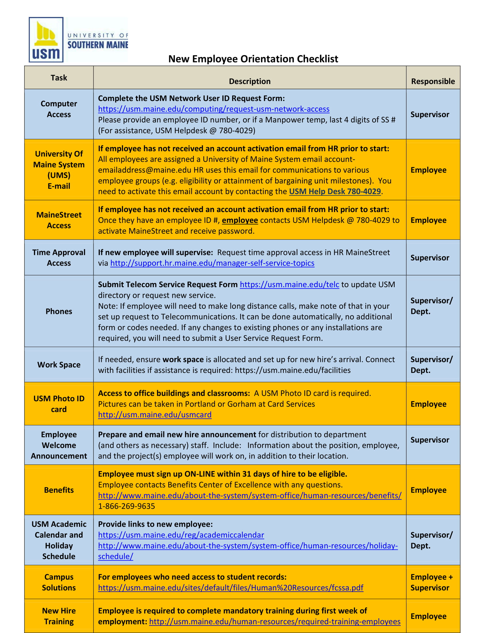 New Employee Orientation Program Template