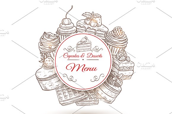 Pastry Desserts Menu Poster Example