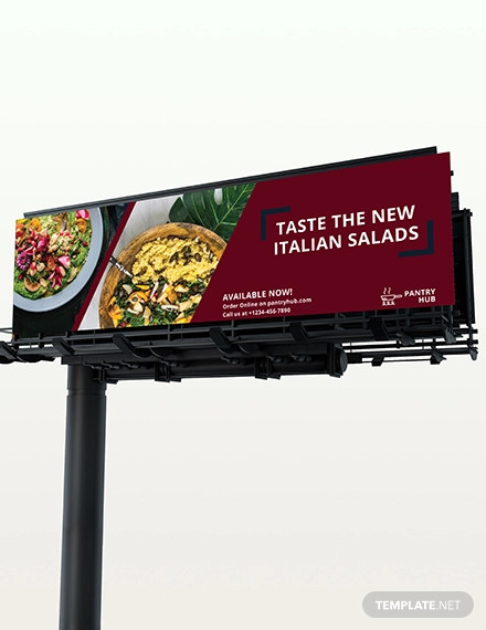 restaurant billboard template