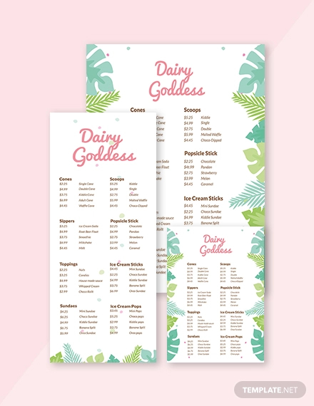Download 17+ Ice Cream Menu Designs and Examples - PSD, AI | Examples