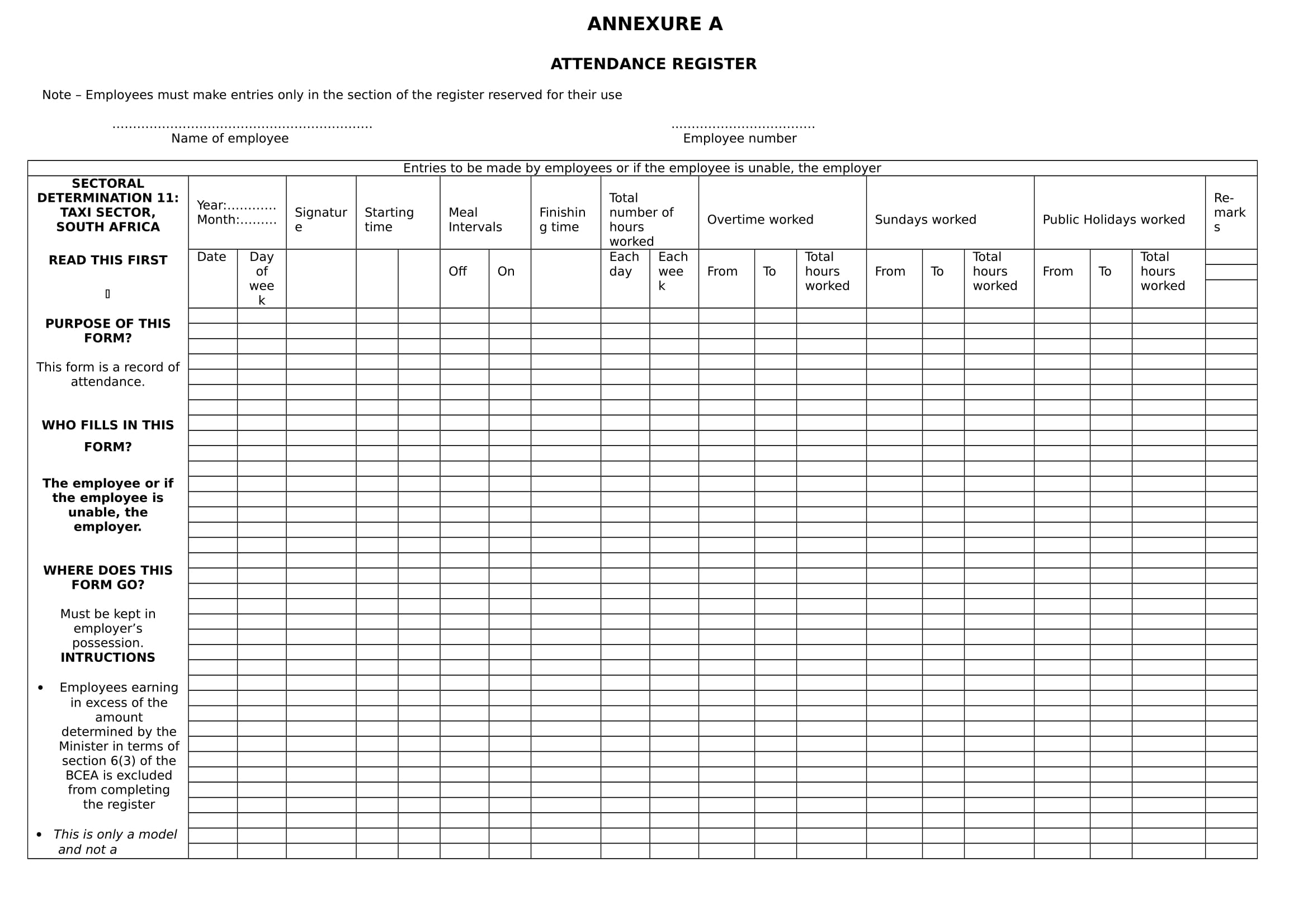Form 6 Register Of Employees PDF Employment Labor 42 OFF