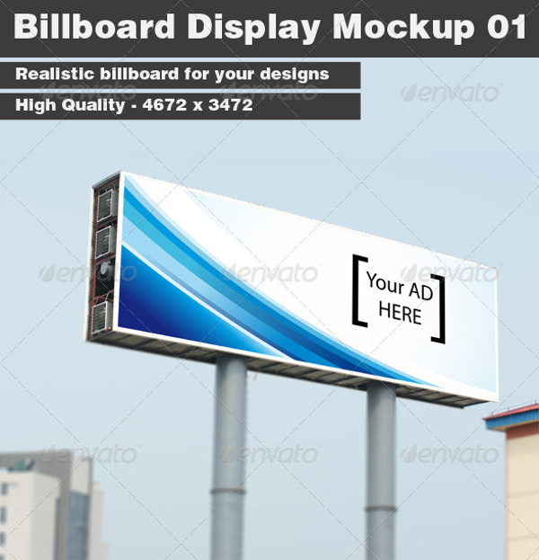 Simple Billboard Display Mock-up Example