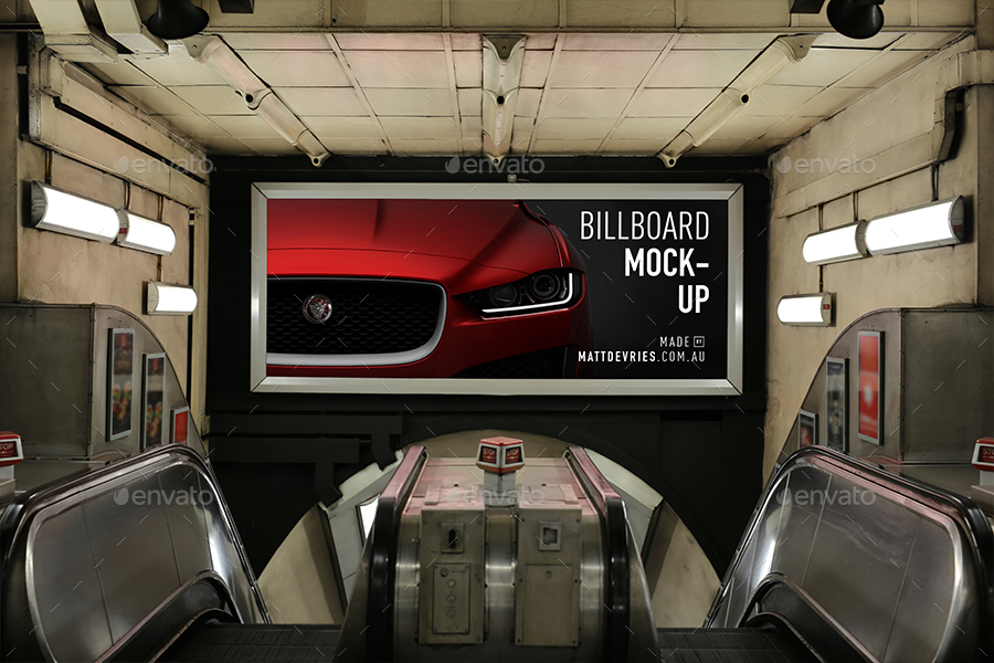 smart billboard advertising mockup psd template