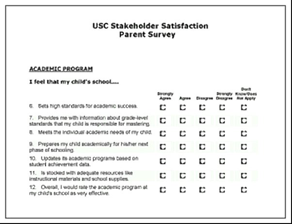 Stakeholder Satisfaction Survey Example