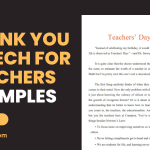 Thank you Speech for Teachers Examples
