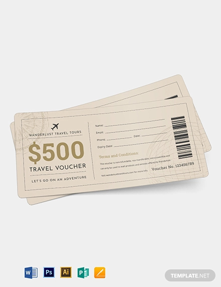travel ticket voucher template