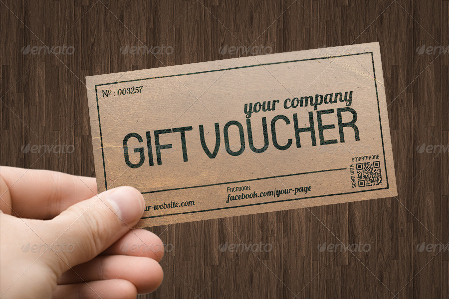 vintage style gift voucher or discount coupon