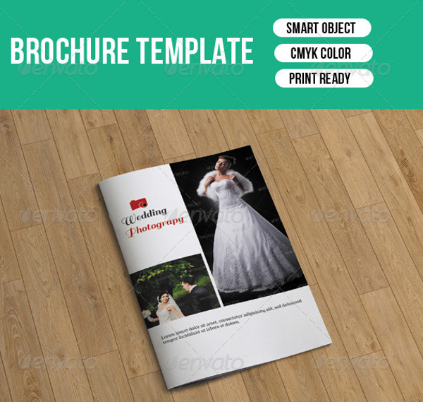 wedding photography bifold brochure template