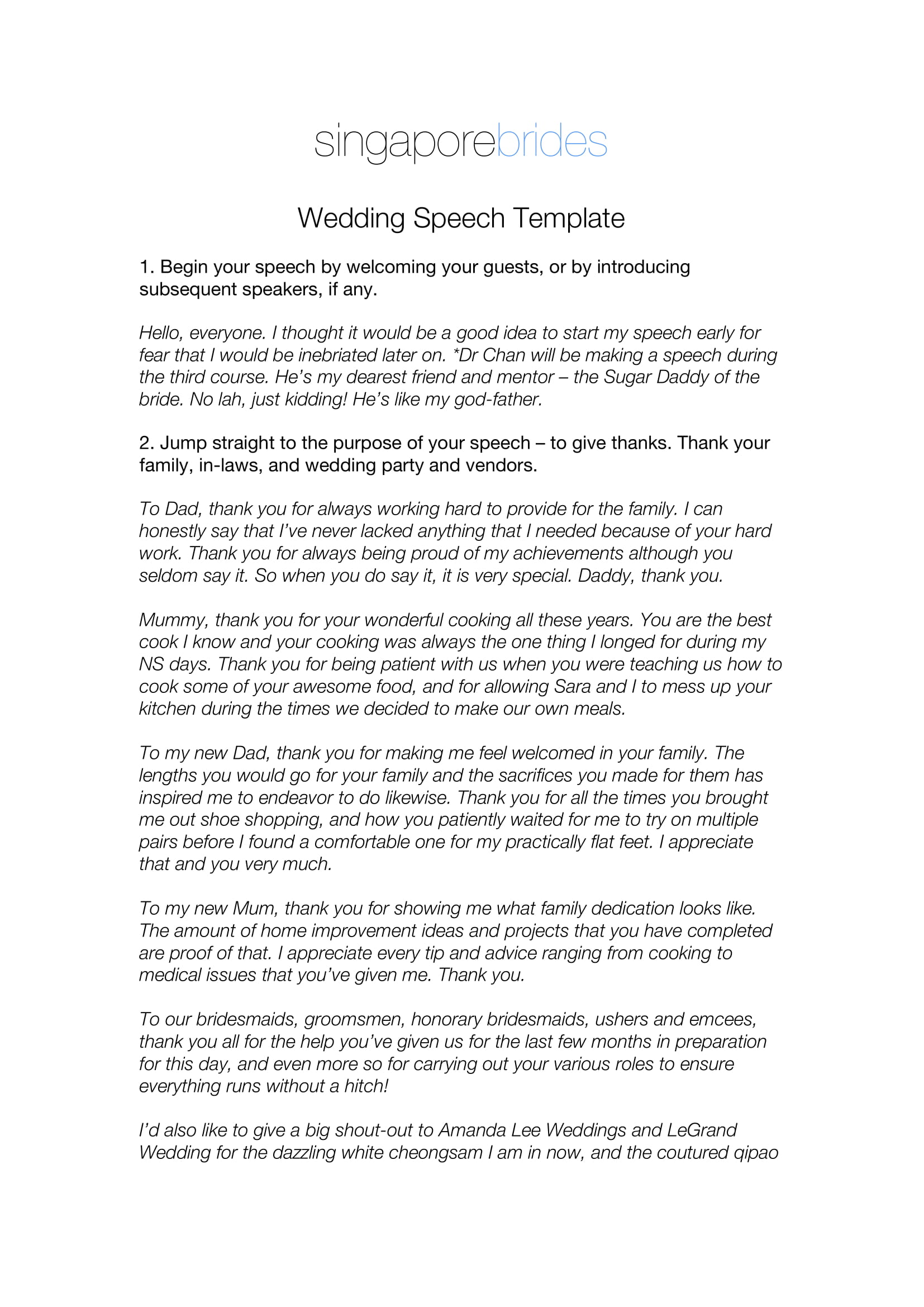 wedding thank you speech template 1