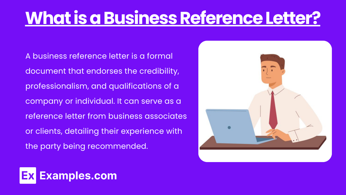 What is a Business Reference Letter