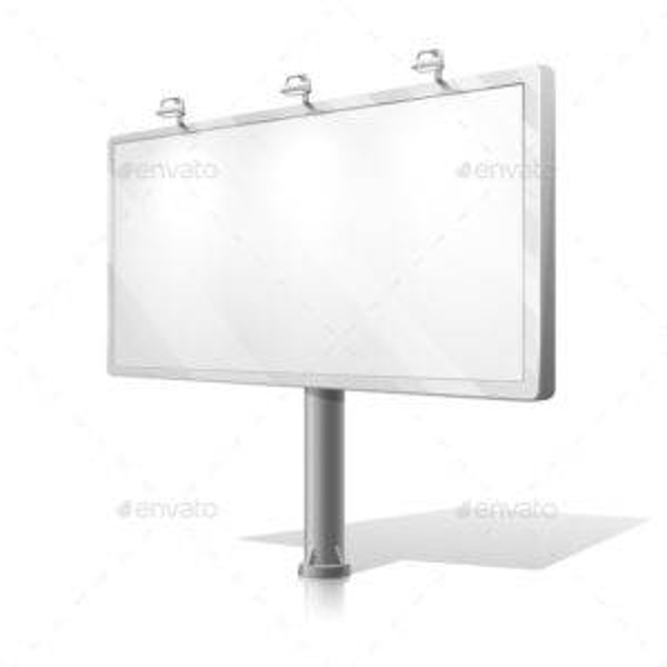 White Billboard Vector