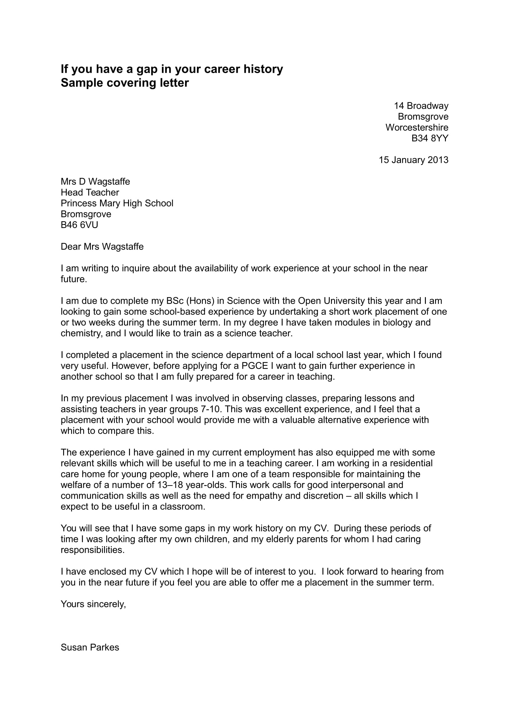 Cover Letter For Job Doc Sudansite