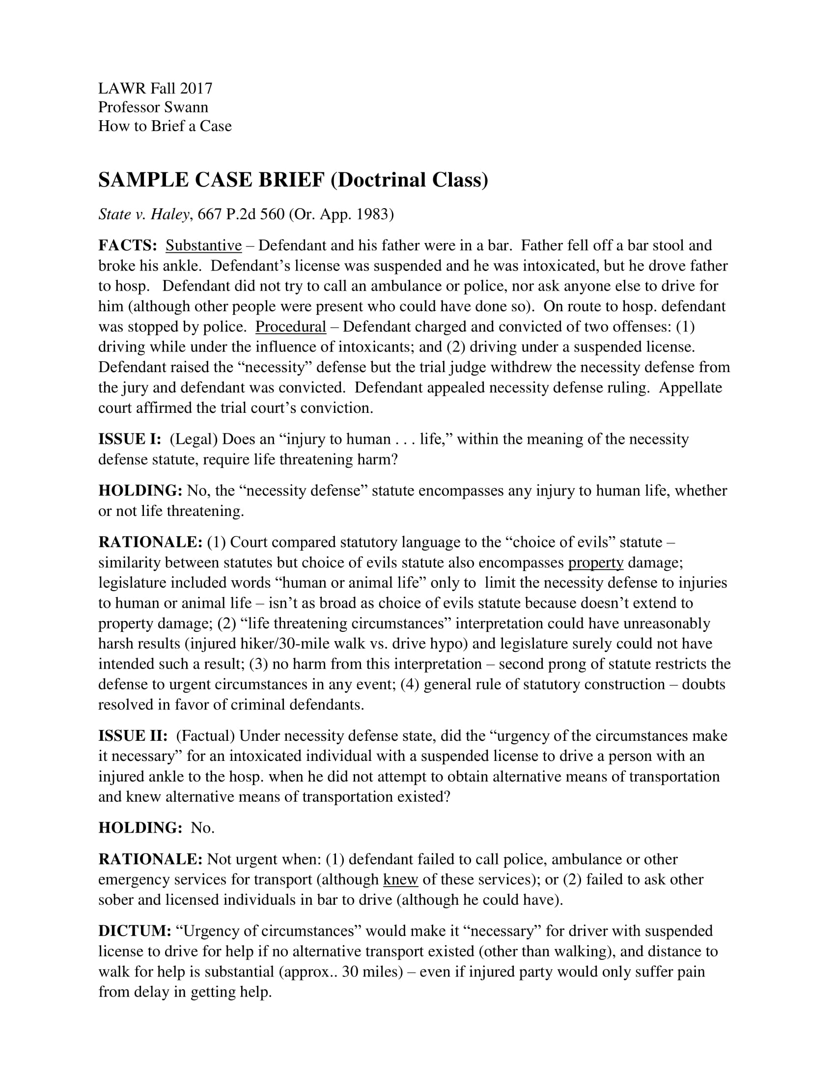 sample case brief 11