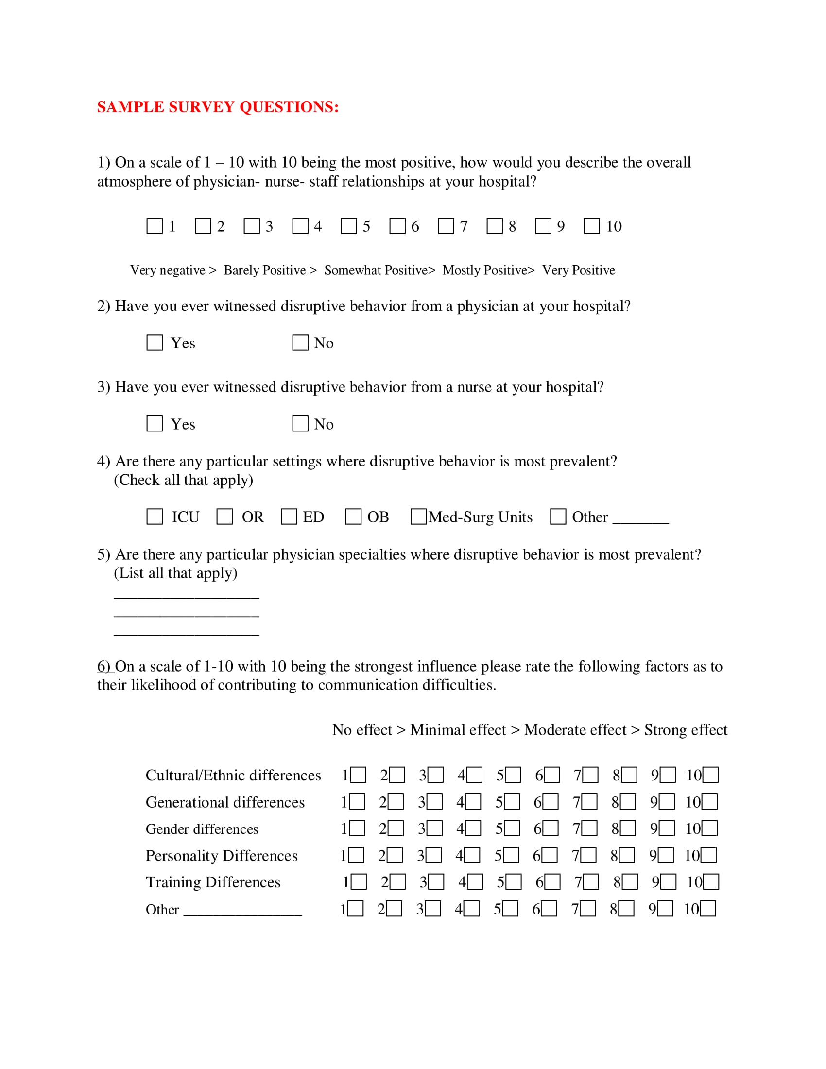 sample questions for research survey