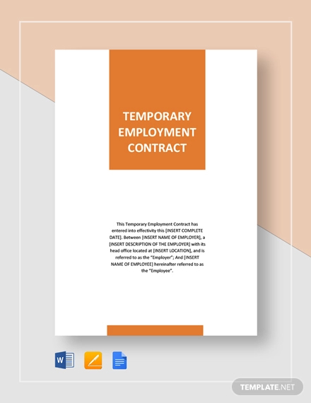 temporary employement contract