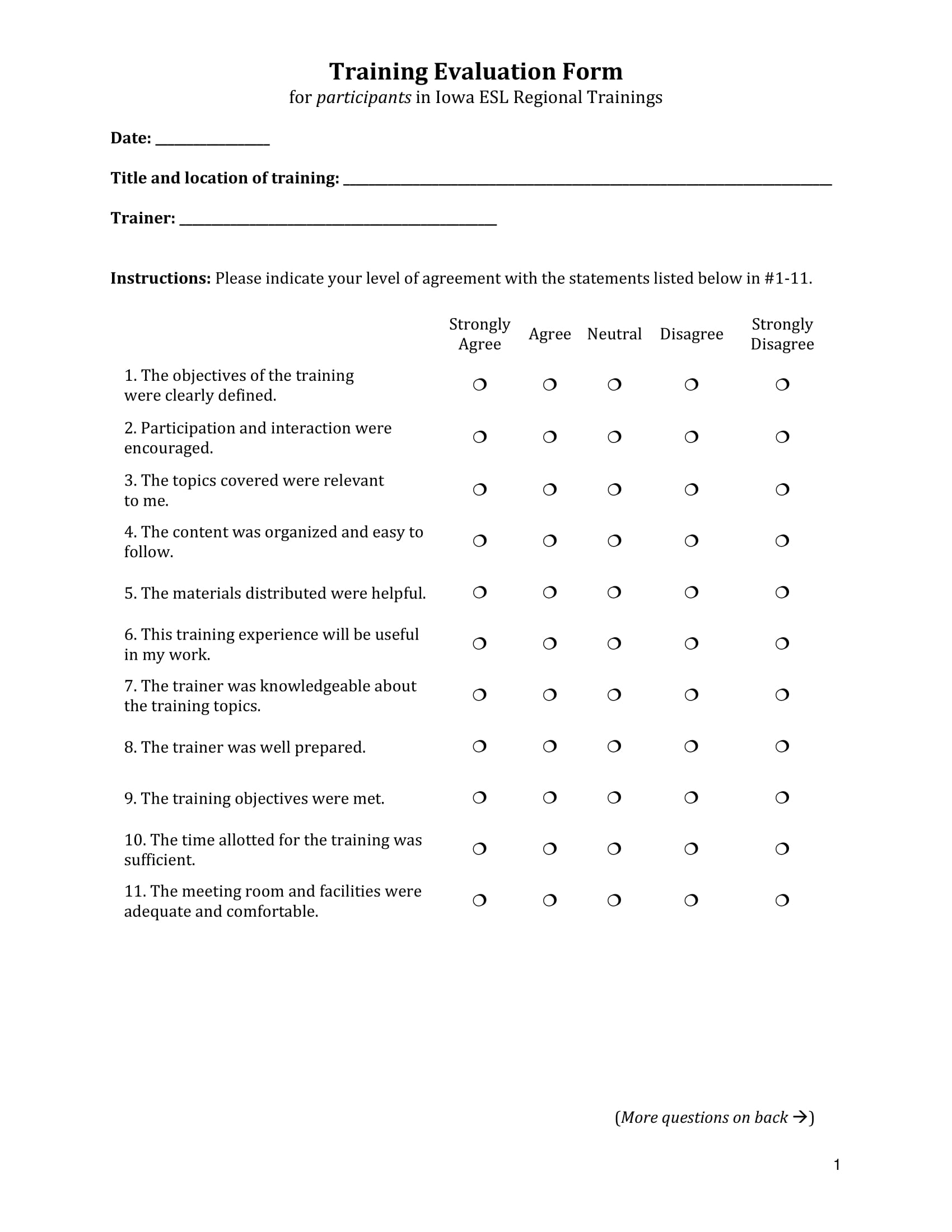 9+ Training Evaluation Survey Examples PDF, Word Examples