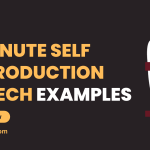2 Minute Self Introduction Speech Examples