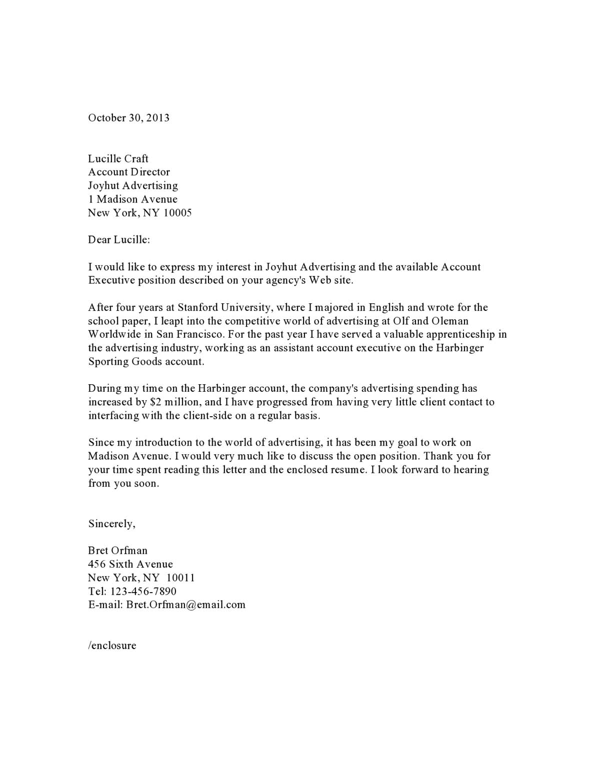 10+ Resume Cover Letter Examples  PDF