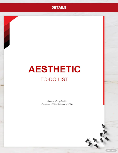 aesthetic to do list template