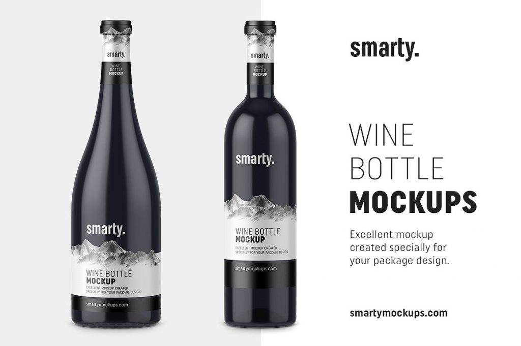alps wine bottle label design example