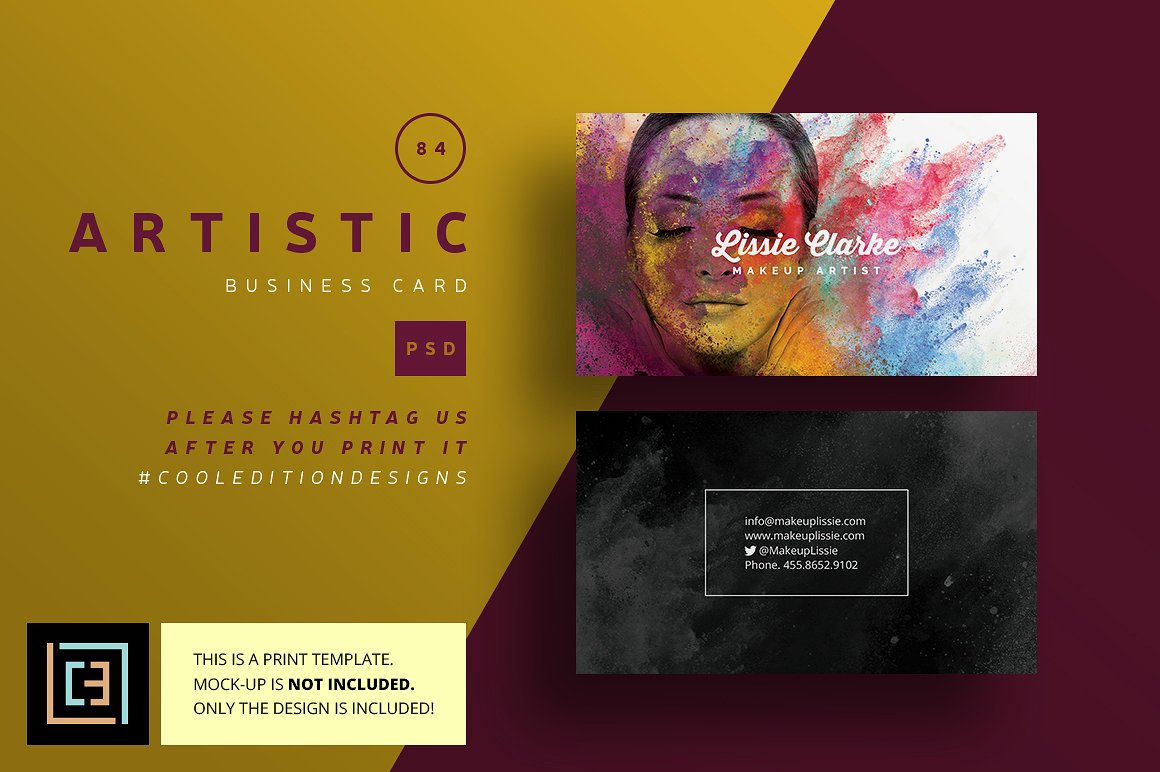 artistic business card example