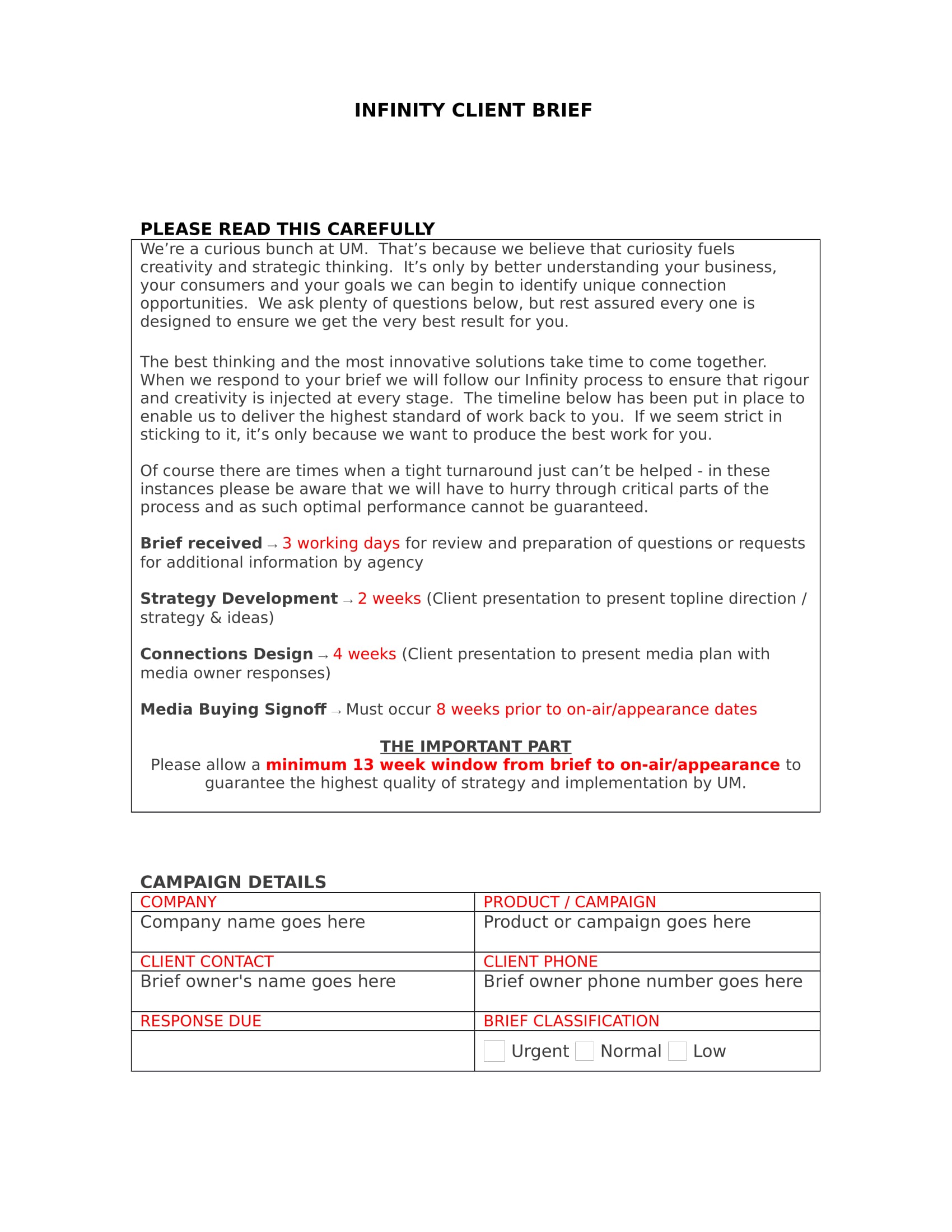 14 Client Brief Examples Pdf Doc Examples