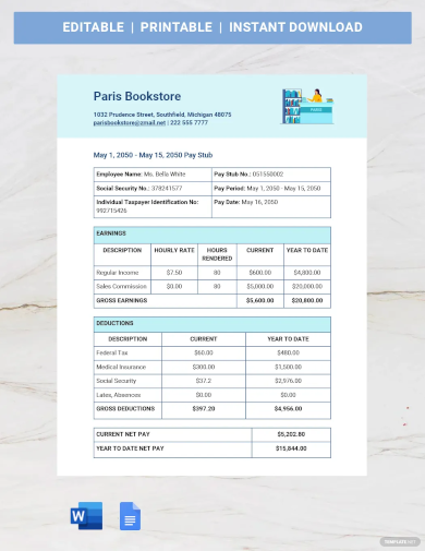 Basic Payslip Template